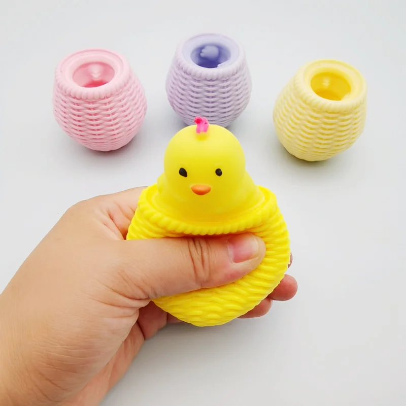Куриная утка игрушки сжимание декомпрессии смешное дерево пень мультфильм животное антистресс облегчение мягкие интересные сжимаемые подарки для взрослых