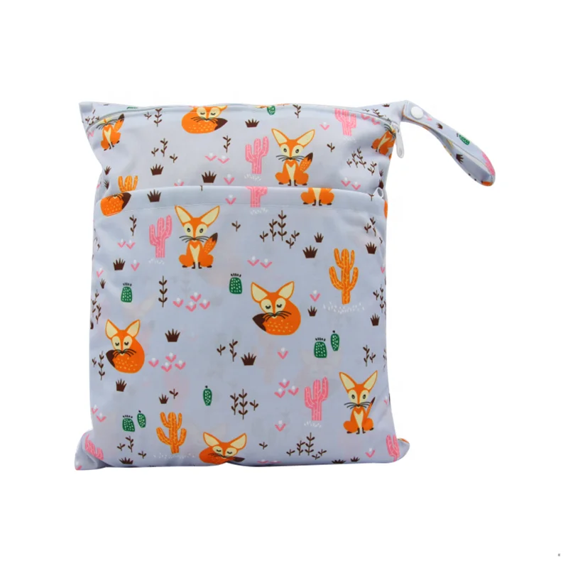 Popular Portable Washable Waterproof Wet Dry Bag With Handle For Cloth Diaper Bag