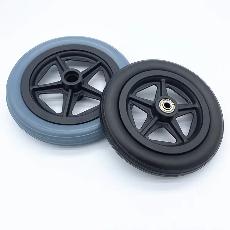 Durable PU Foam Wheelchair Wheels Wheelchair Front Wheel Rollator Spare Parts