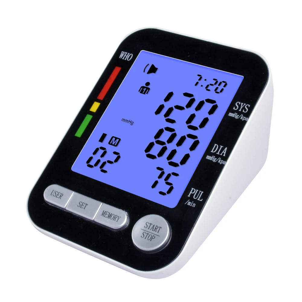 Digital Upper Arm Sphygmomanometer Pulse Monitor Health Care Tonometer Meter Portable Blood Pressure Monitor With CE