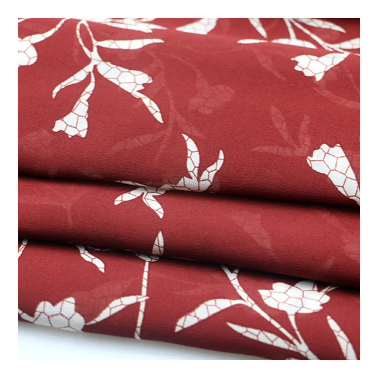 Silk chiffon crepe spring and summer Chiffon printed fashion dress printed fabric polyester silk