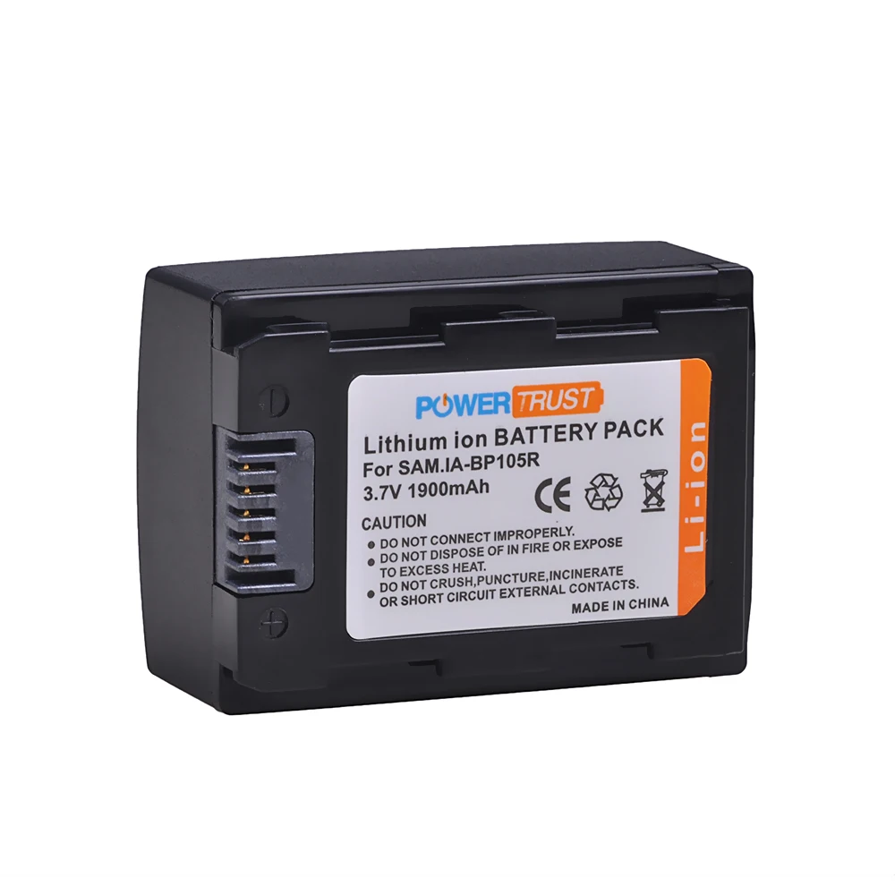 
HOT Selling IA-BP105R 1900mAh Camera Battery Lithium Battery Rechargeable for Samsung HMX-F80 HMX-F80BN HMX-F80SN 
