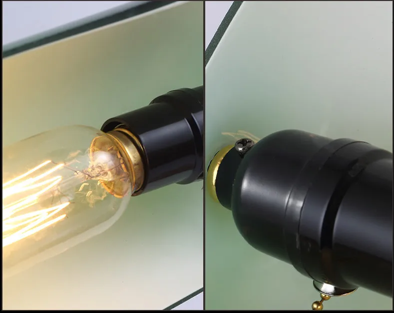 Antique Desk Lamps Bronze Iron Glass Green Banker Table Lamp