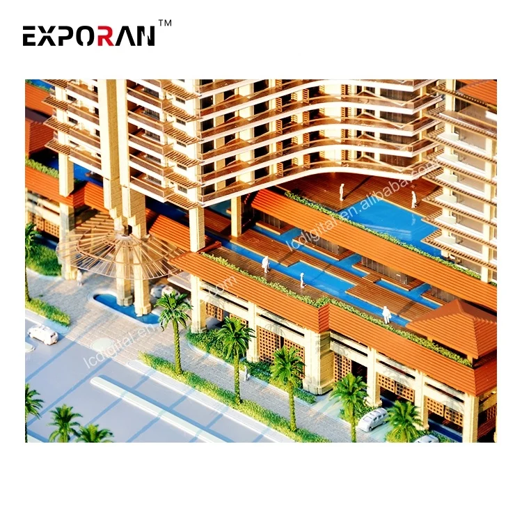 Architectural acrylic 3d models for business center in other construction & real estate