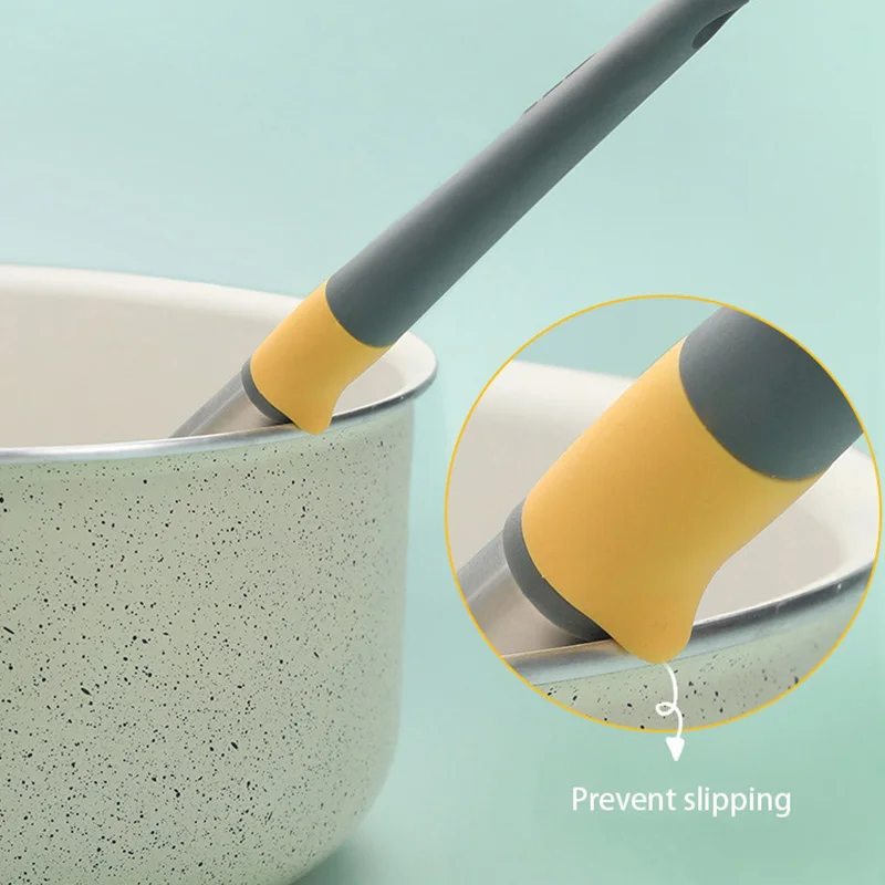 Soup Ladle 2024 Kitchen Gadgets Non-stick Silicone Stainless Steel Kitchenware Utensils Sets Chinese Cooking Tablespoon