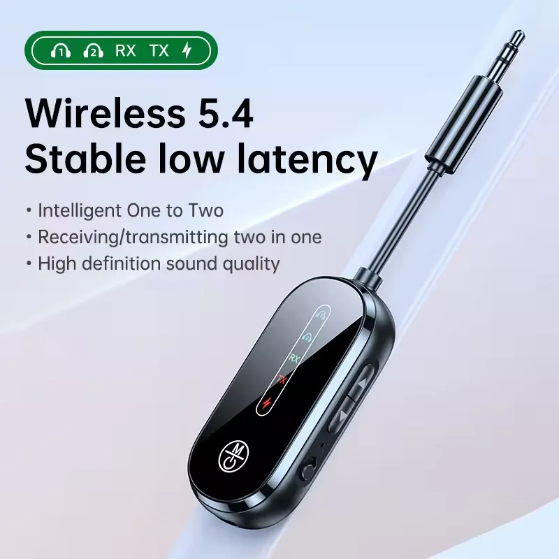 C83Pro hot sale Stereo Wireless bluetooth Audio receiver and transmitter support 2 devices for airplane