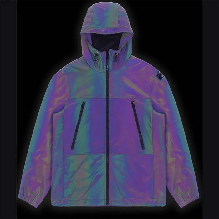 Mens reflective jacket Custom Logo Long Sleeve Running Plain Hoodie High Quality Jacket Men reflective jacket