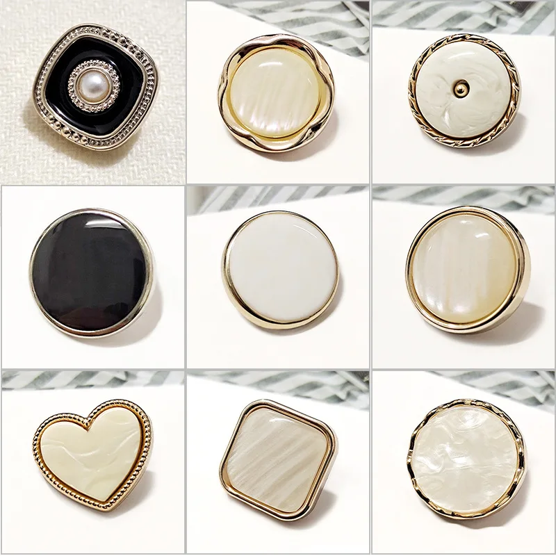 Classical Vintage Luxury Sewing Plastic Coat Custom Brand Buttons Pearl Shank Button For Coat
