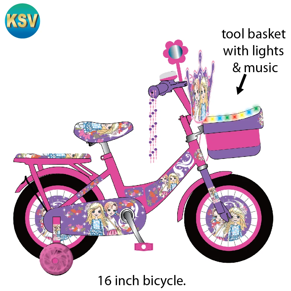 Wholesales Industrial Mutil Color Pink Mountain Climb New Model Children Bikes With Basket for Age 3-12 Years
