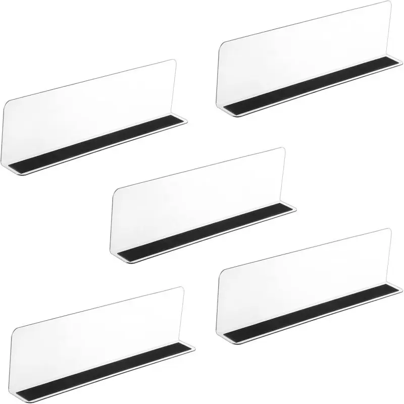 JIHONG Custom Acrylic Display Divider Organizer Clear Plastic Merchandise Shelf Baffle warehouse storage supermarket shelves