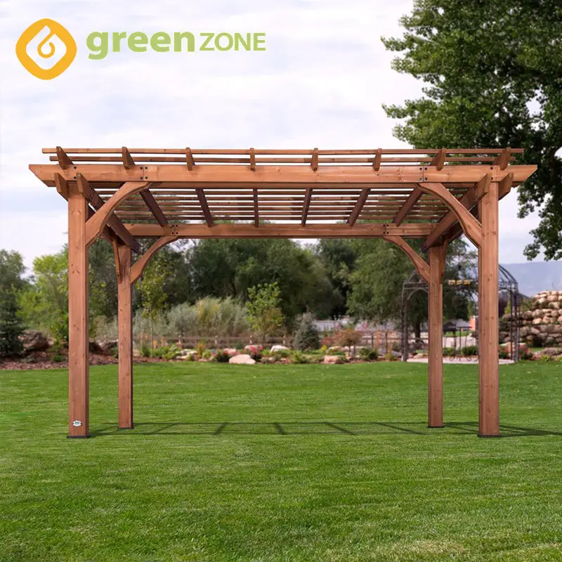 Customized Wood Plastic Composite Outdoor Garden Waterproof Pergola Gazebo