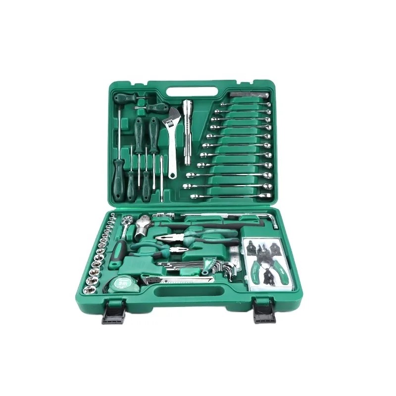 59PCS Kit Car Repair Sockets Set And Vehicle Toolbox Hand Tool Sets Combination Socket Wrench Set with Plastic Toolbox