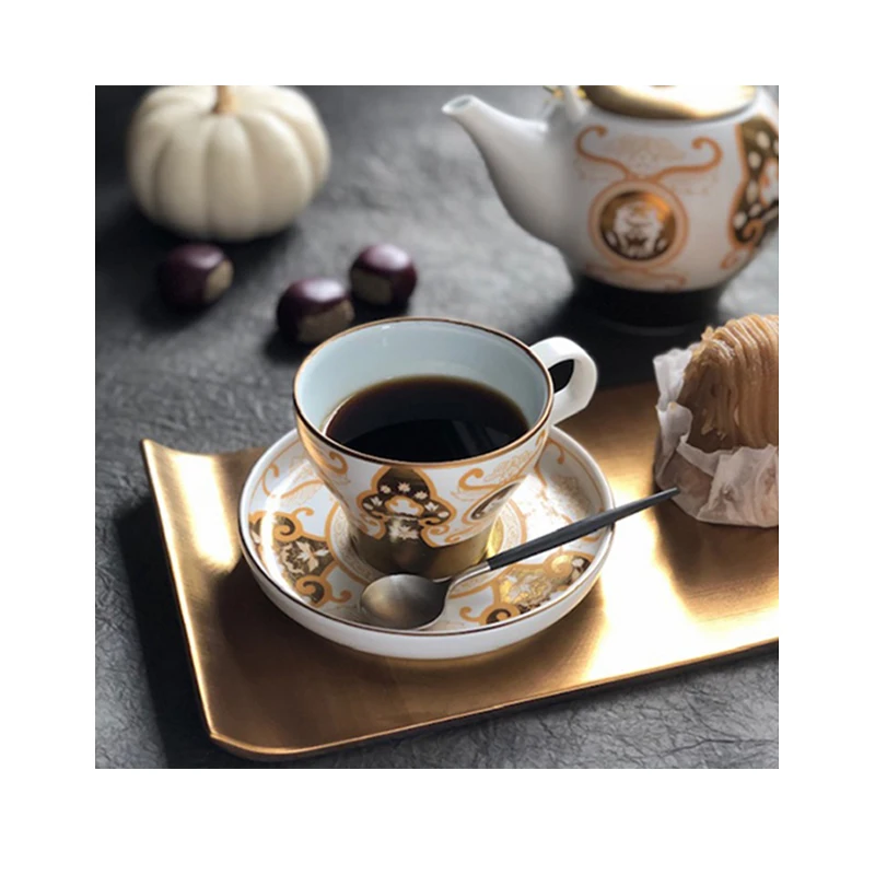 Modern tableware tea and coffee set porcelain mug tray Japanese