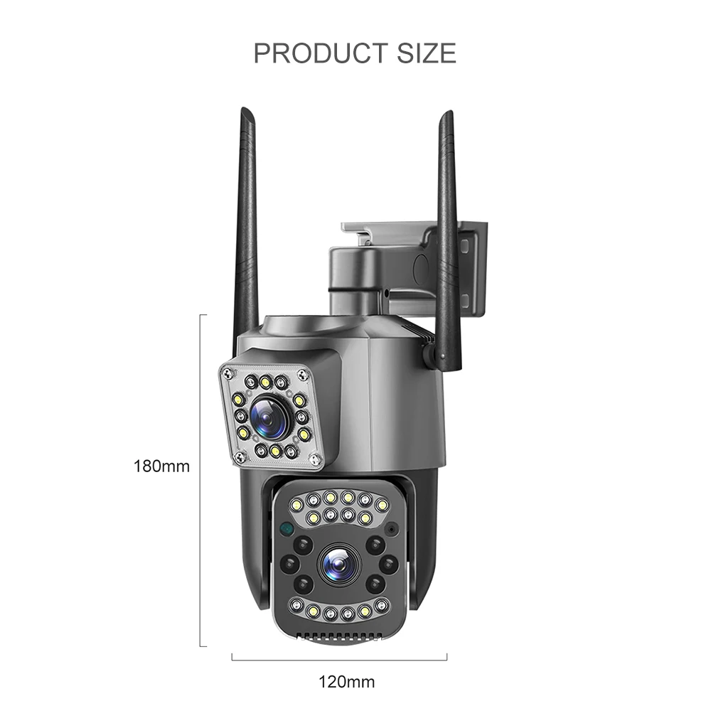 V380 Pro 2.5' 4MP New Dual 1080P Lens Wireless Smart Home Outdoor Security WiFi CCTV Surveillance IP PTZ Video Camera