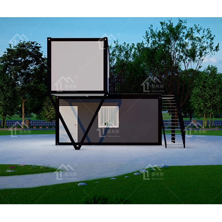 Double Story Duplex Modern Prefab Houses Custom Thailand 20 Ft Easy Assemble Flat Pack Container House With CSC Certified