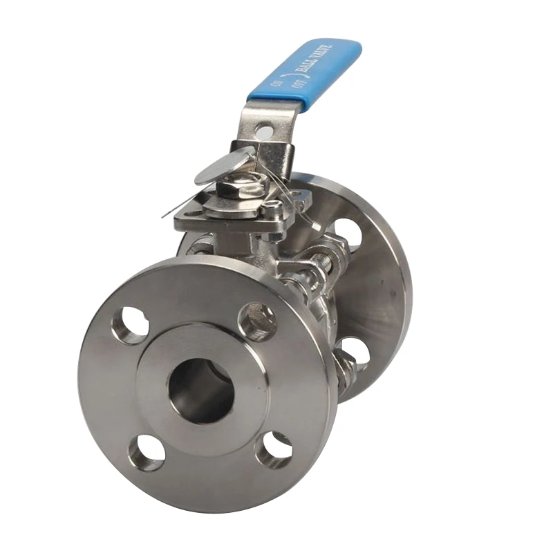 Low factory price customized size high quality food grade manual 3 Pc flange ball valve