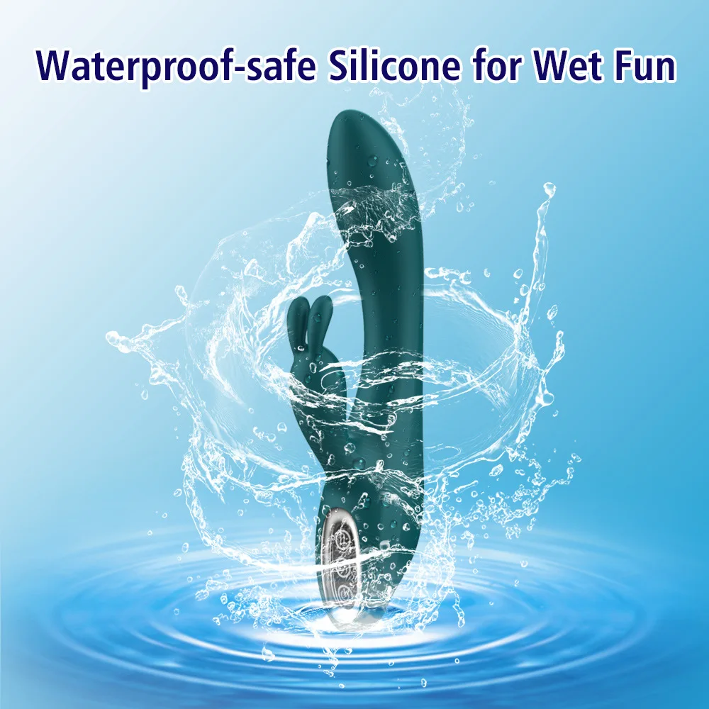 Rabbit Vibrator G Spot Clitoris Stimulator Female Sex Toys with 100% waterproof medical silicone