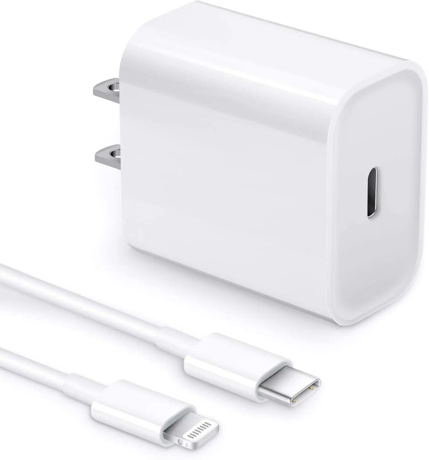  Быстродействующее зарядное устройство PD 20 Вт USB-C адаптер Универсальный мобильный телефон быстрое с кабелем для iPhone iPad