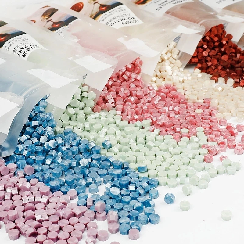 Sealing Wax Seal Stamp Wax Beads 100pcs for lovers craft happy new year gift Wedding invitation envelop gold stamper colorful