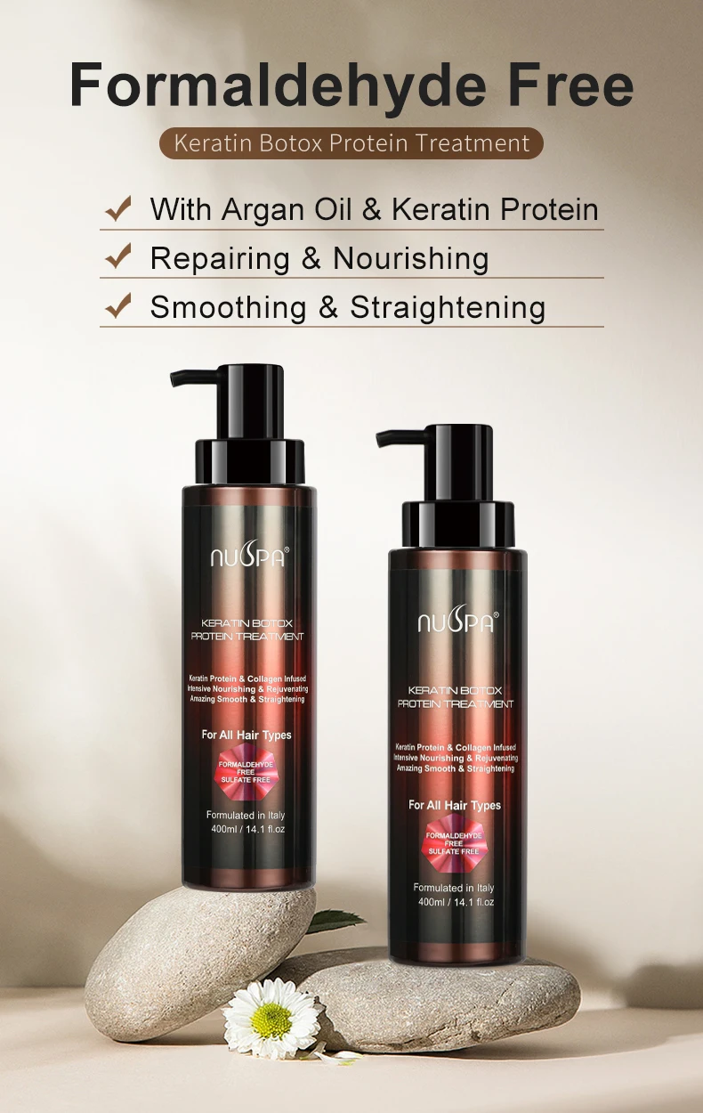 Wholesale Formaldehyde Free Straightening Hair Care Brazilian Keratin Protein Smooth Cuticle Silk Looking Hair Treatment