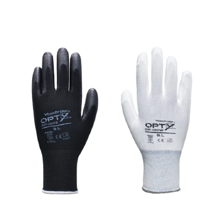 WonderGrip OEM CE 13-gauge PU Palm Coating Non-Slip Abrasion-Resistant Construction Work Labor Protection Gloves