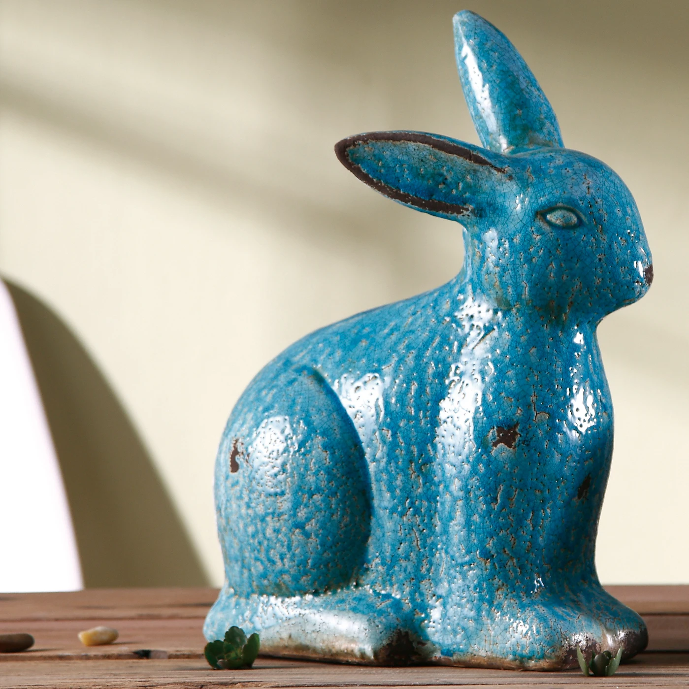 Недорогие керамические товары для дома, украшения для кроликов, Подарочный предмет, садовое украшение