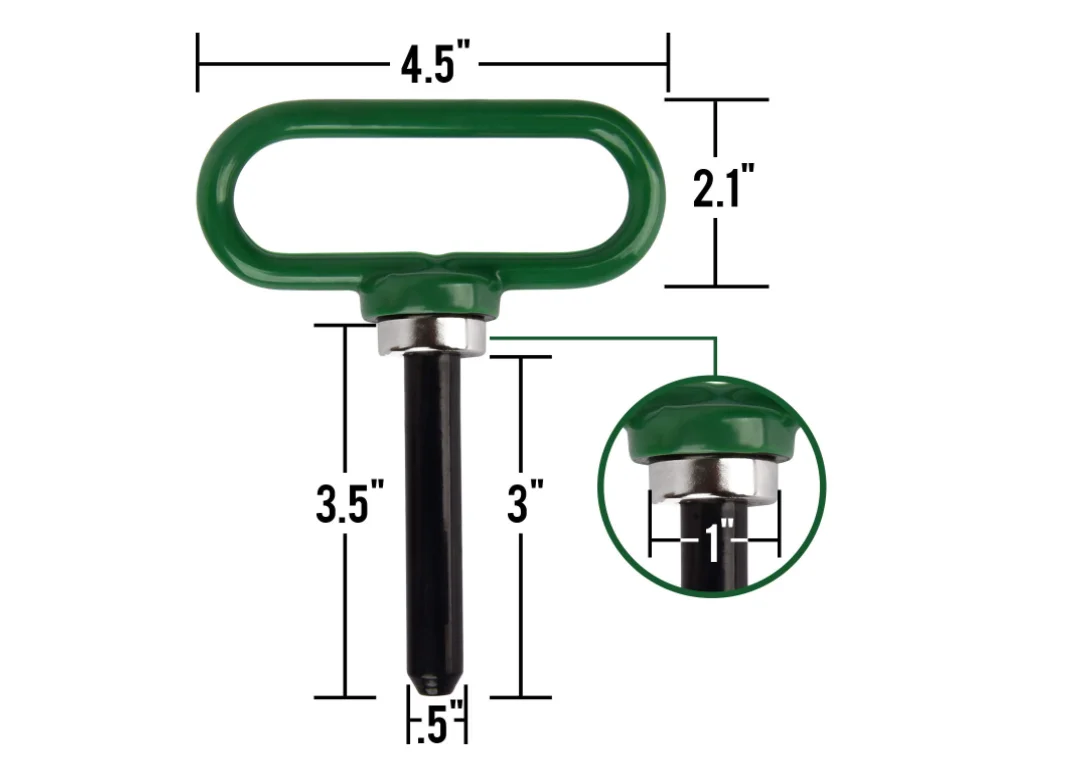 Magnetic hitch pin  Lawn Mower  Trailer Hitch pin 1/2\