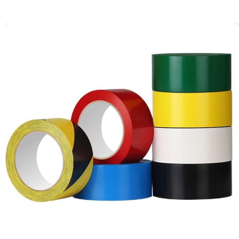 Custom PVC Floor Marking Caution Hazard Lane Safety Warning Esd Adhesive Tape For Industry Ground Sticker Packaging sealing Tape
