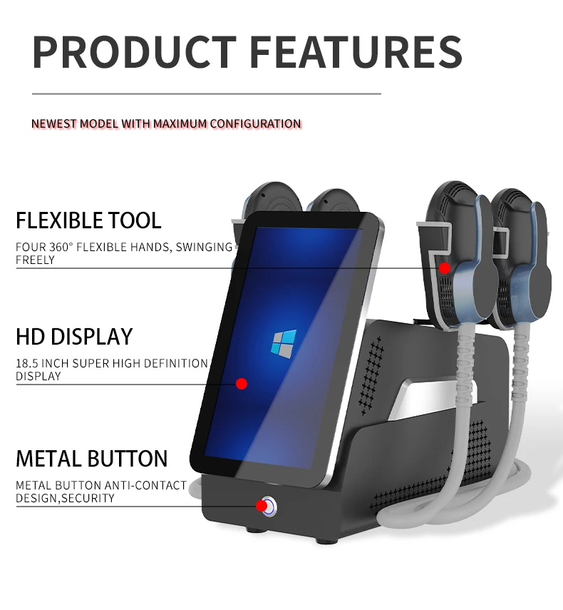 Portable machine 4 or 5 Handles muscle building hip lift Neo zero Muscle Stimulator weight loss Ems Body sculpting