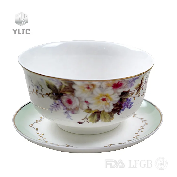 wholesale kitchenware porcelain turkish floral tableware  fine  bone china dinnerware sets