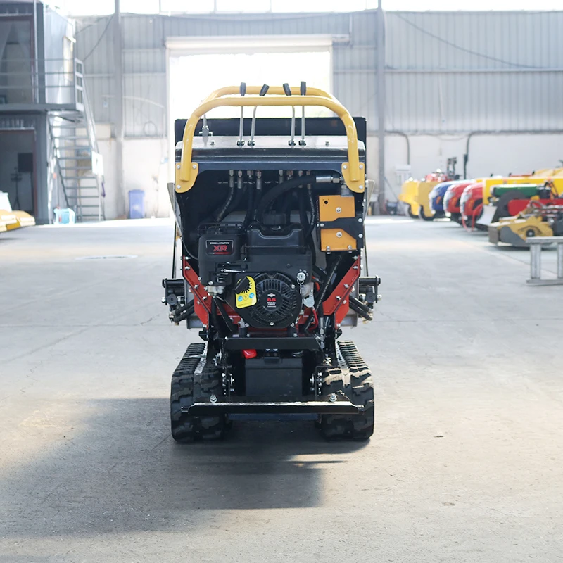 Small Garden Tools 500 kg mini dumper with self-loading bucket small crawler dump truck with EPA