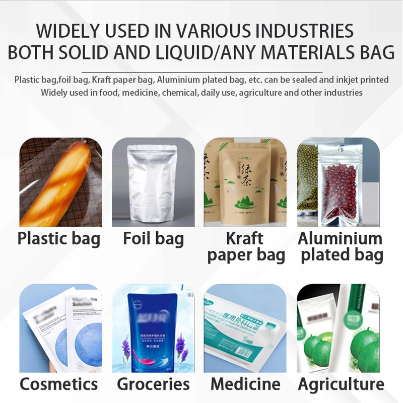 Inkjet Printing SealinDurable Simple Snack Food Tea Bag Multi-Function Packaging Continuous Simple Sealing Machinesg Machine