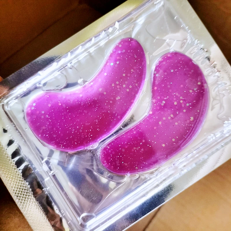 OEM Glitter Collagen Eye Patches for Dark Circles Under the Eyes Reduce Dark Circles Hydrogel Under Eye Mask
