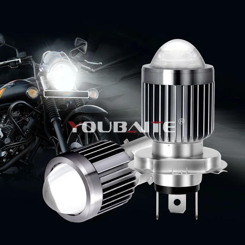 1500Lm H4 LED Moto H6 BA20D LED Motorcycle Headlight Bulbs CSP Lens White Yellow Hi Lo Lamp Scooter Accessories Fog Lights
