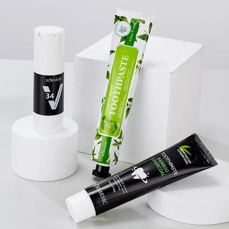 Private Label KORMESIC Toothpaste Whitening Strengthen Natural Bamboo Charcoal Whitening Organic Tooth Paste Toothpaste