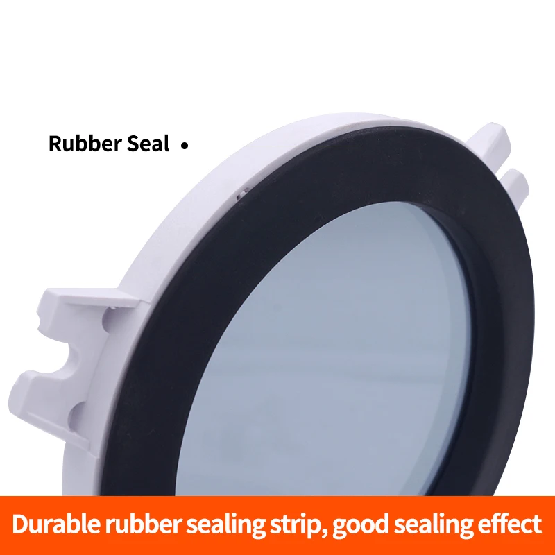 Oval 4mm Tempered Glass Anti-impact ABS Anti-aging Material Frame for Marine, RV Portholes