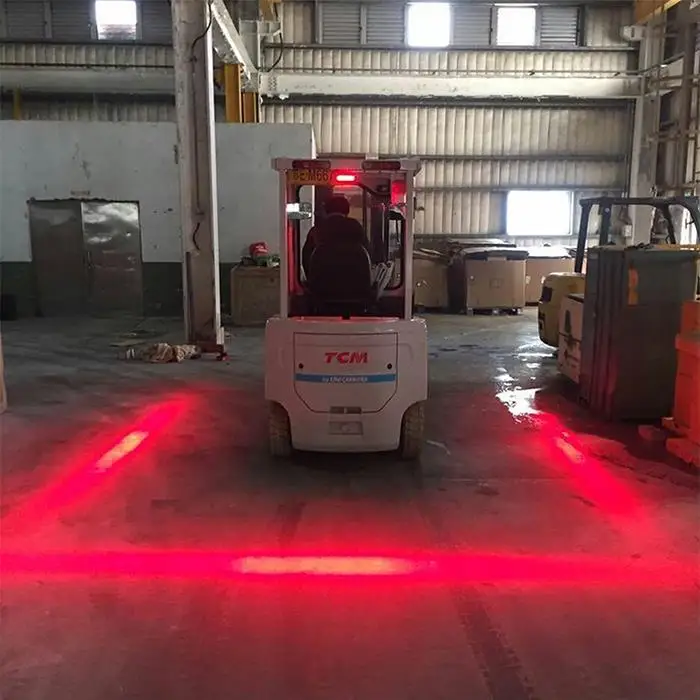 10-80V 45W  Blue LED lights for Forklift Red Zone Side Mount Pedestrian Safety Warning Lights