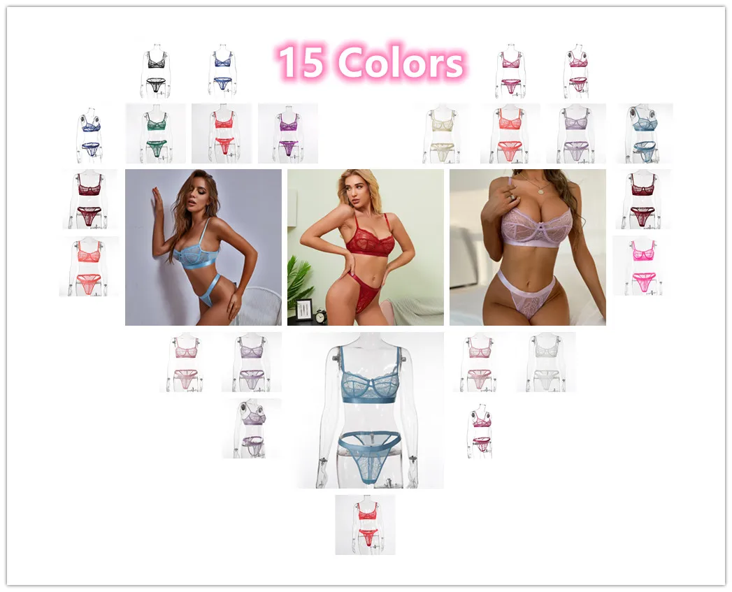 lenceria- sensual OEM/ODM sexy underwear woman bra and panty lace embroidery sexy panties thong sexy lingerie underwear