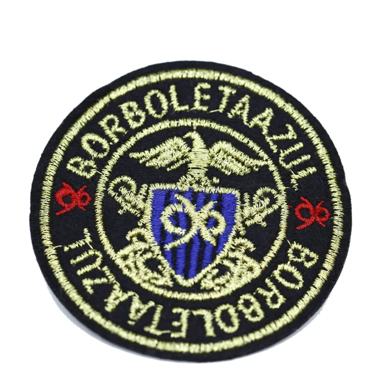 Factory Price Custom design embroidery patches iron on embroidered badges for hat and clothing patch