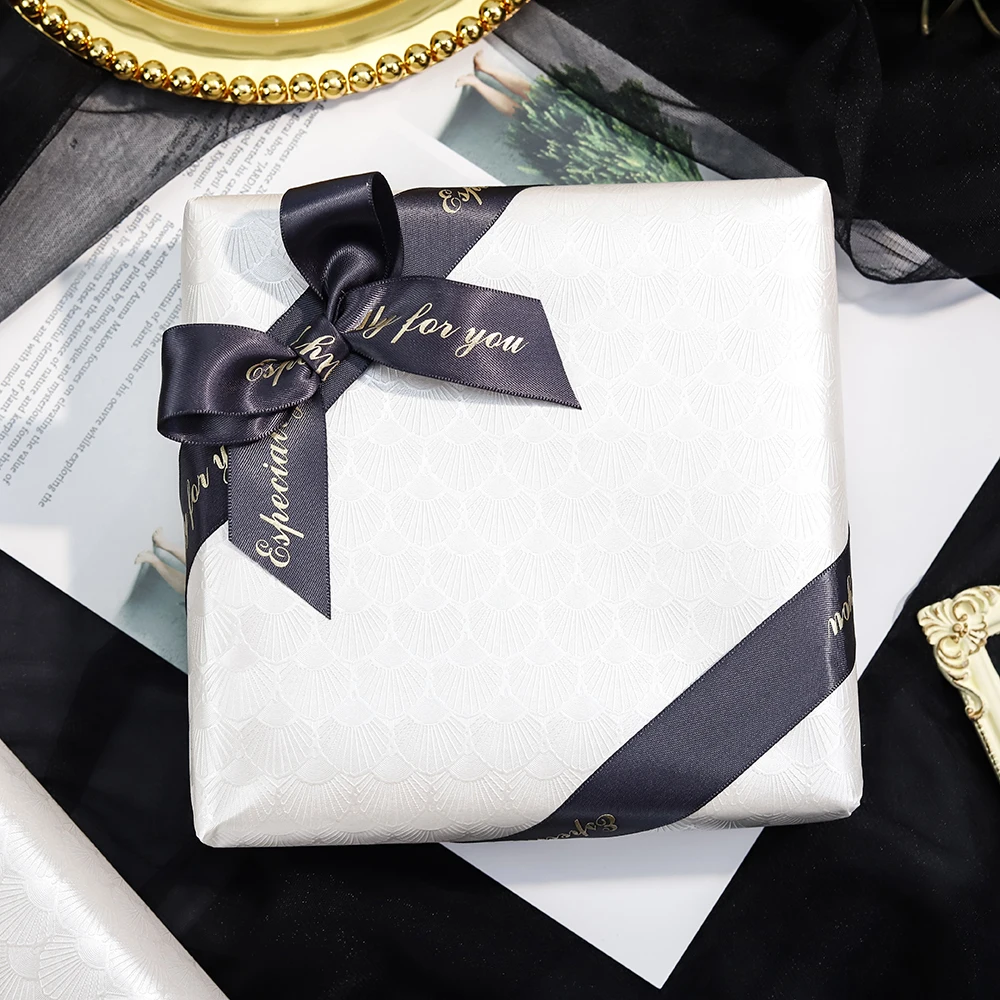 Holiday Custom Elastic Gift Box packaging Bow Ribbon