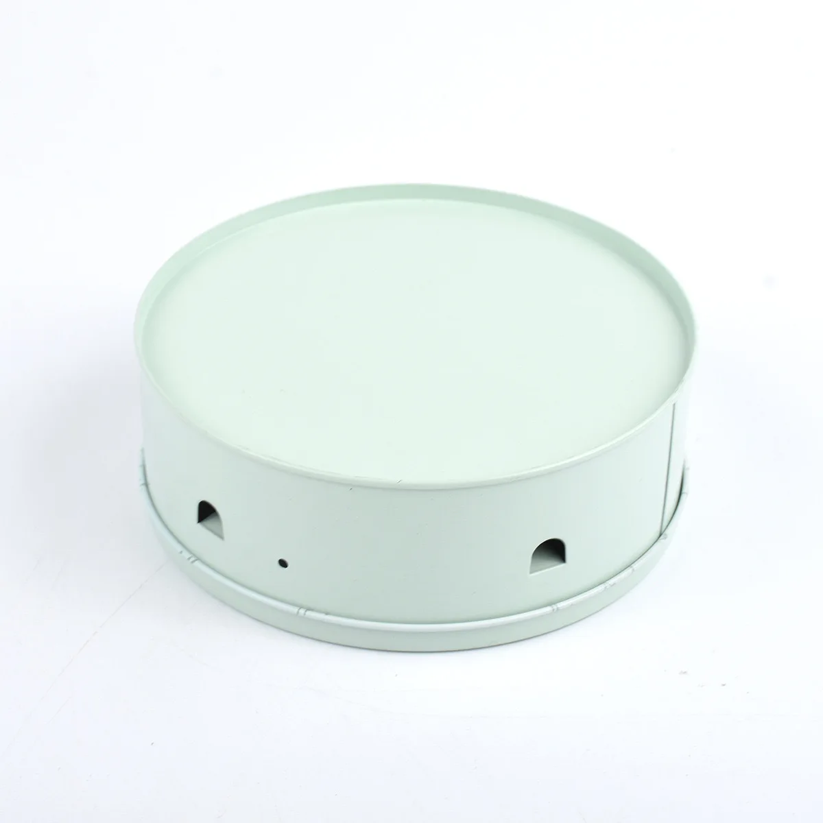Novelty Custom Logo Round Tinplate Box Outdoors Mosquito Coil Metal Holder