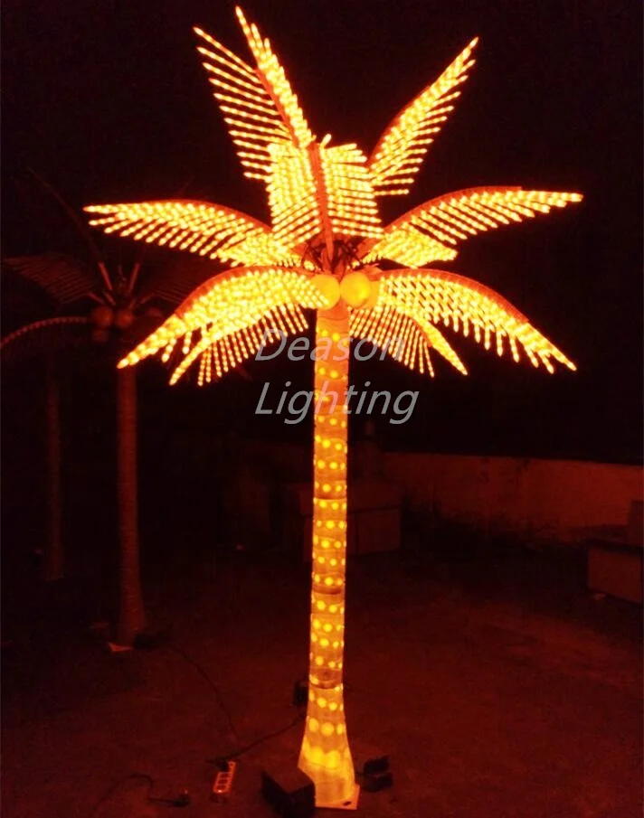 Outdoor Artificial Palm Trees with Solar Lights