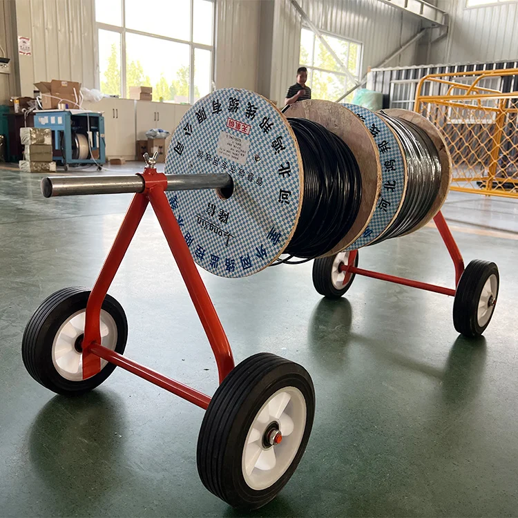 Стальная рама роликовая подставка для кабеля съемная кабельная балка A универсальный диспенсер барабана простоты использования