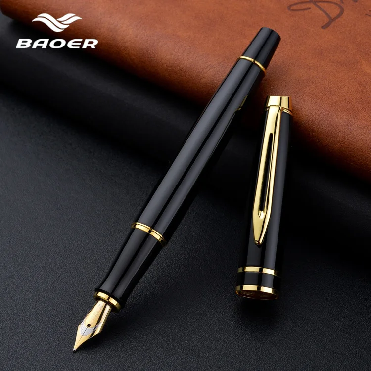 Business Office Fountain Pen Student School Stationery Supplies Ink Pens Baoer Fountain Pen