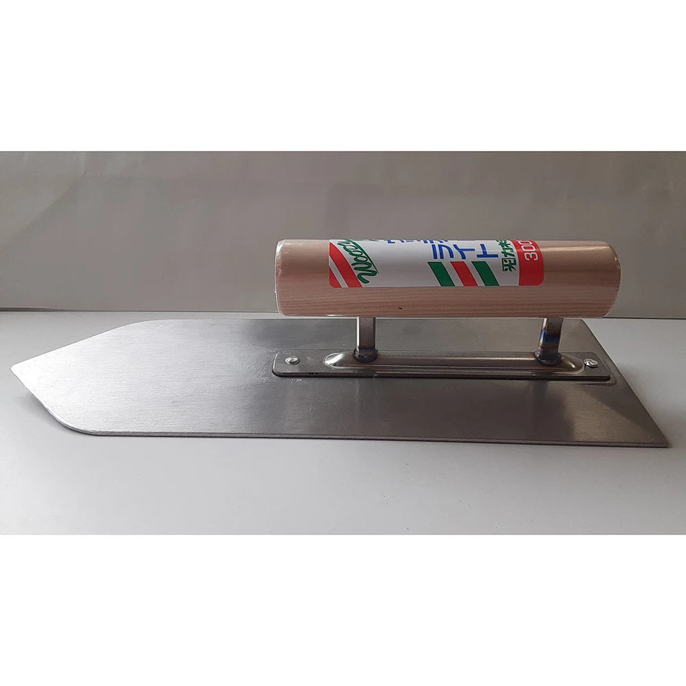 Japanese cheap price 300mm light steel pointed plaster trowels wood handle