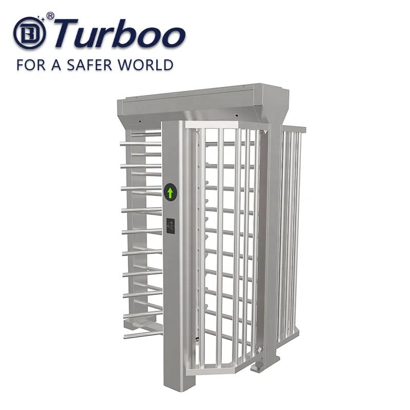 High security full height pedestrian turnstile barrier gate for prison and jail
