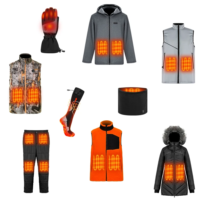 Custom Veste Chauffante Waterproof Outdoor Heated Vest Gilet Chauffant Factory Price Heating Scarf Lightweight Heated Coats