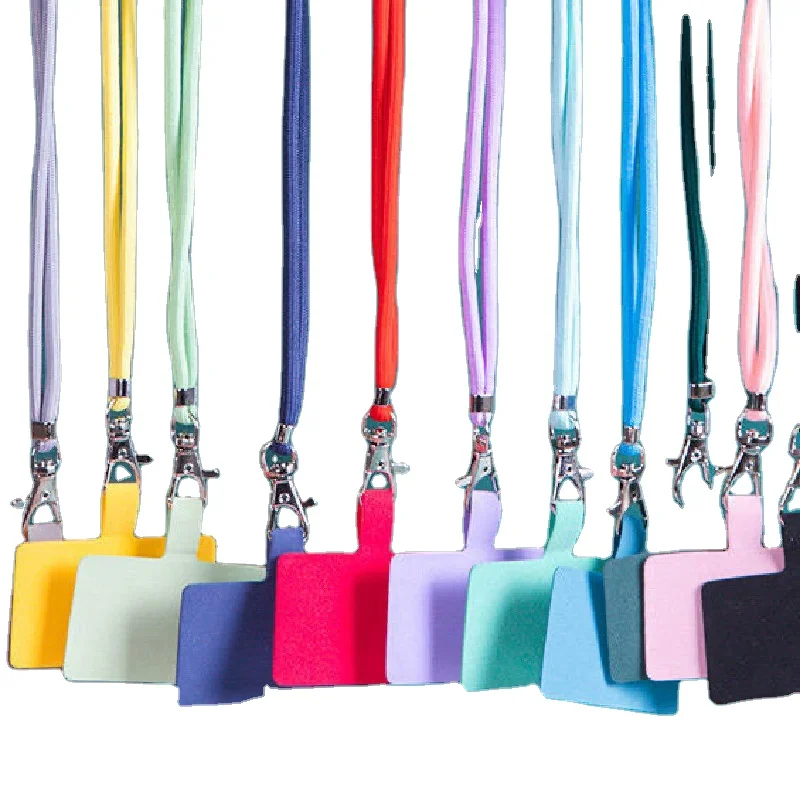 Wholesale Smartphone Universal Retractable Dacron Strap Tether Pad Nylon Patch Phone Lanyard
