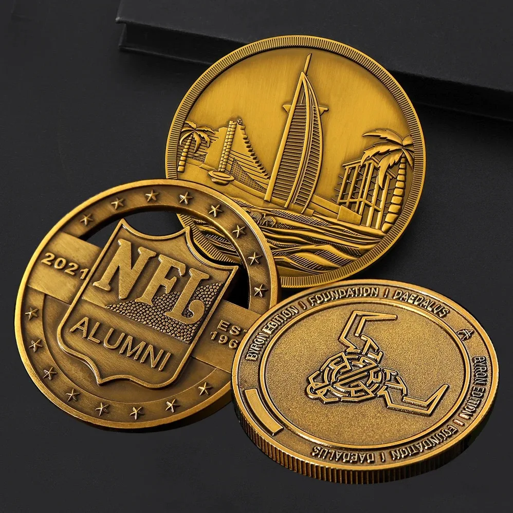 Manufacturer Custom Coins Personalized Custom Your Own Logo 3D Zinc  Gold Silver Metal Enamel Collection Challenge Coin
