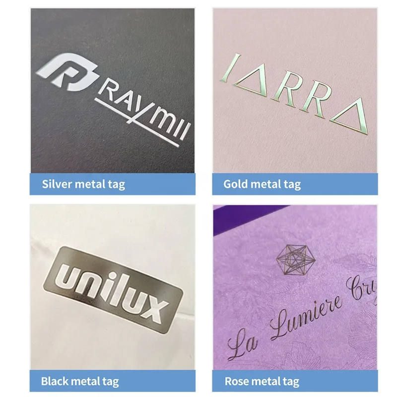 Accept custom OEM Fashionable Waterproof metal private logo aluminum perfume labels sticker